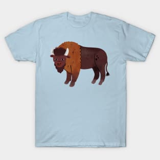 Bison Painting Hand Drawn T-Shirt